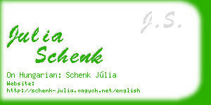 julia schenk business card